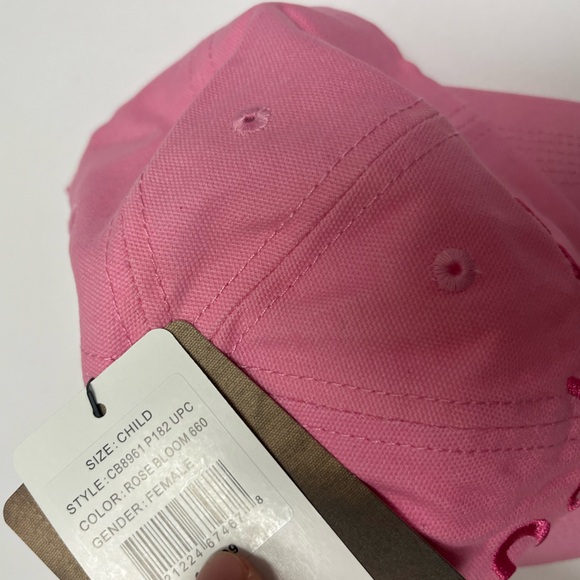 NWT ⚜️💖⚜️ CARHARTT Girl's One Size Pink Adjustable Baseball Cap Cotton Youth - Picture 11 of 12